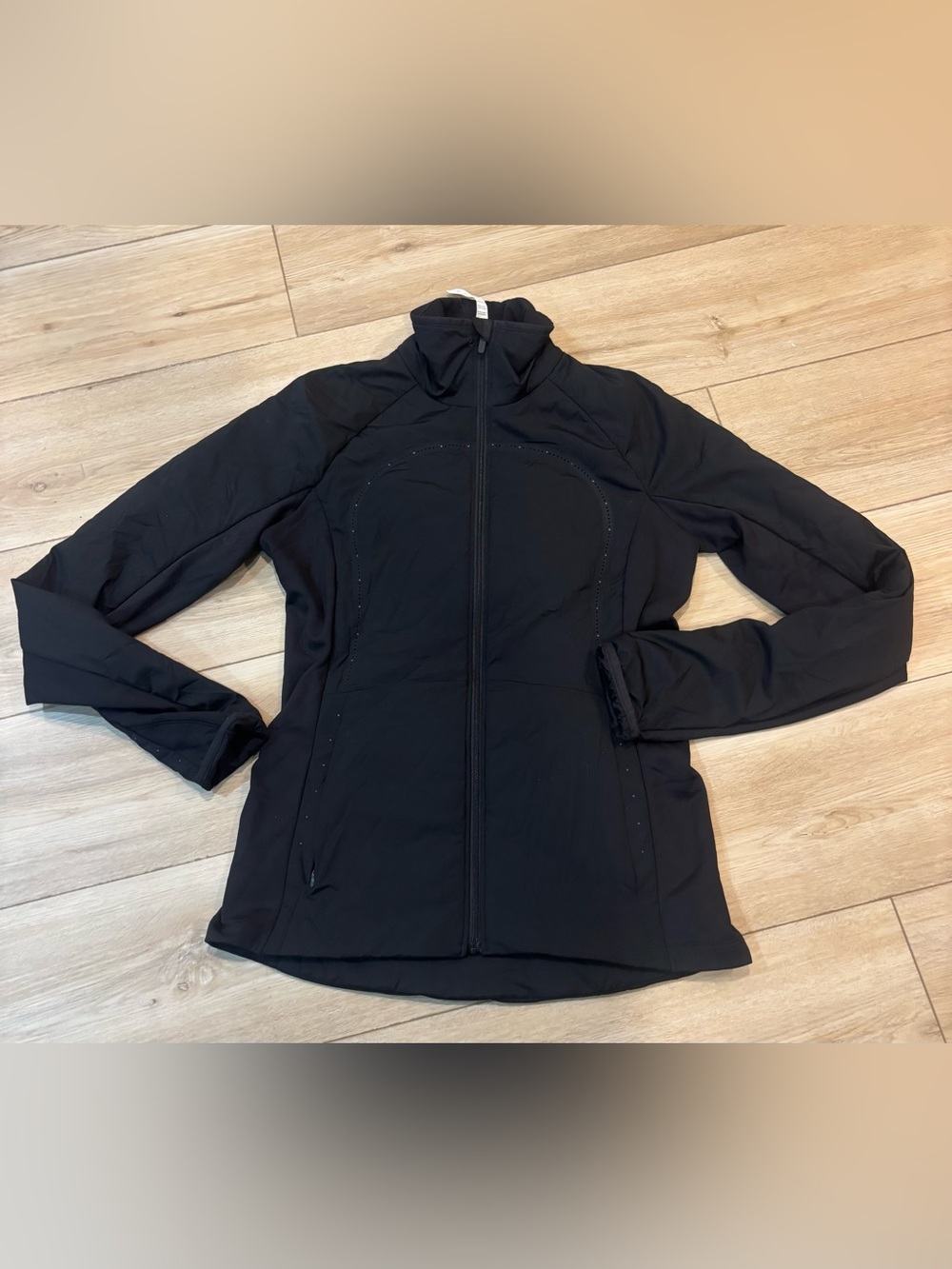 Lululemon Down For It All Running Puffer Jacket Women's Size 6 Black Full Zip
